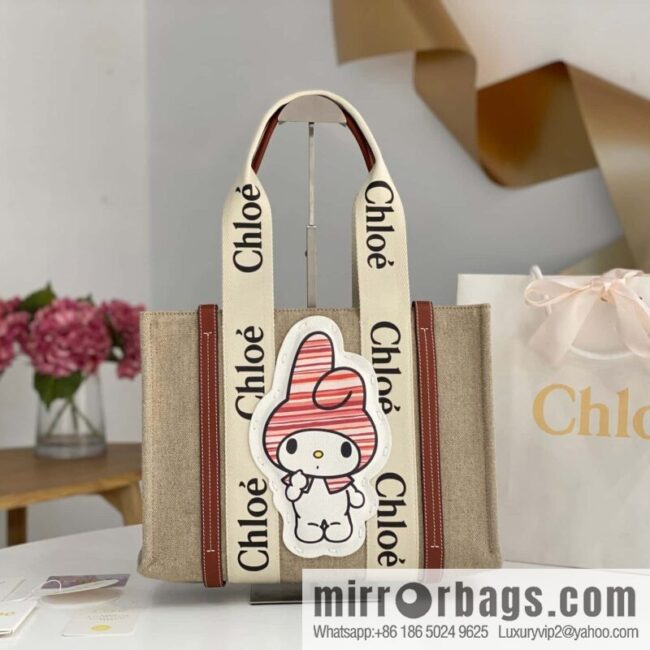 Chloe x My Melody joint, medium Melody tote bag 37CM