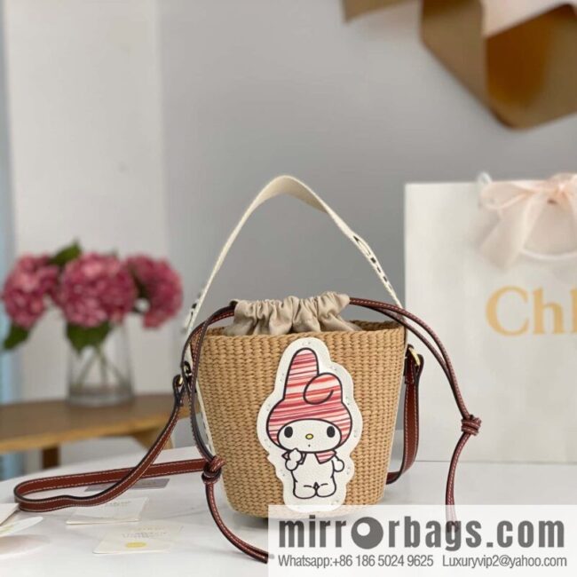 wsxc1694630834855_0-800x800ujk3zuyyrcb58790_20250719003411.jpg Chloe x My Melody joint, Melody straw bucket bag 17CM