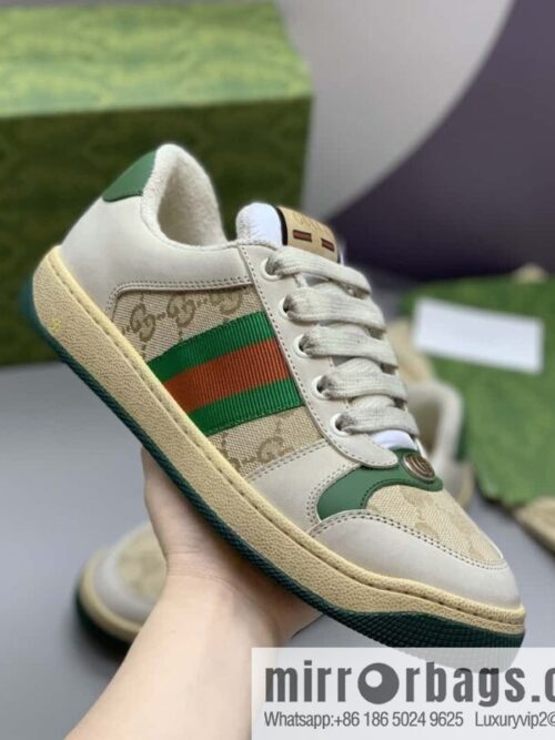 wsxc1694632213300_4-800x800i34lyz0lbae170276_20250705205320.jpg GUCCI Beige Classic GG canvas and distressed leather, small dirty shoes for men and women