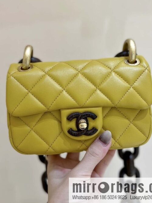 wsxc1694699723166_0-800x800t3tpt0mp43j58552_20250719003151.jpg CHANEL 23A Premium Handicraft Workshop Series, Dakar mahogany cf big mini bag AS4165 yellow