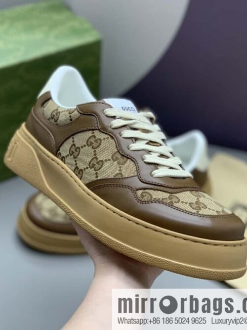 wsxc1695060752178_4-800x800bd3ycnievpj167408_20250705192931.jpg GUCCI Gucci, with cowhide material GG printed canvas couple sneakers