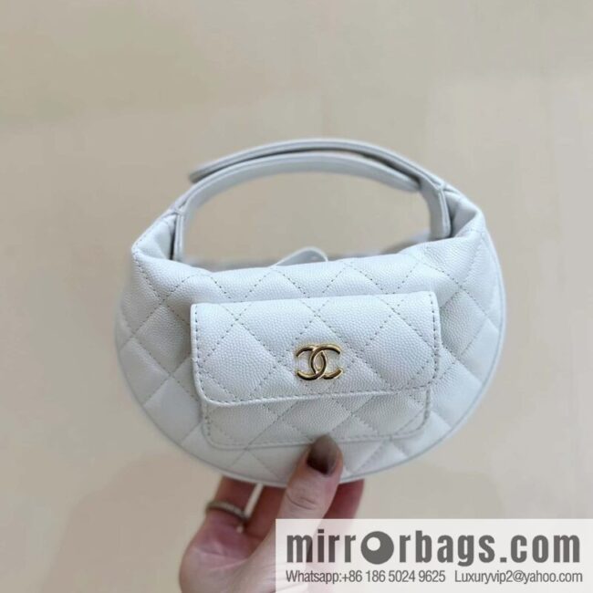 wsxc1695220200656_6-800x8005blso3fo3fs54837_20250718234336.jpg CHANEL 23B autumn and winter trailer series, lychee leather hula hoop AP3467 white