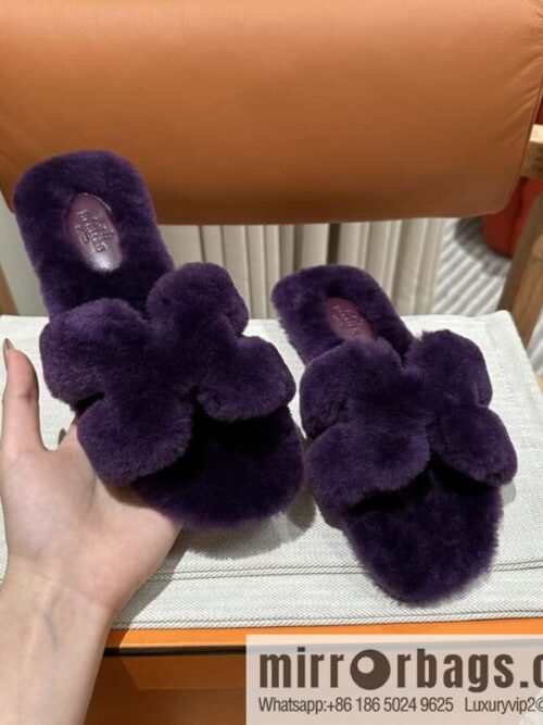 wsxc1696086456176_3-800x8004d4jpvf4onv166285_20250705185437.jpg Hermès Mink Hair Slippers, Purple
