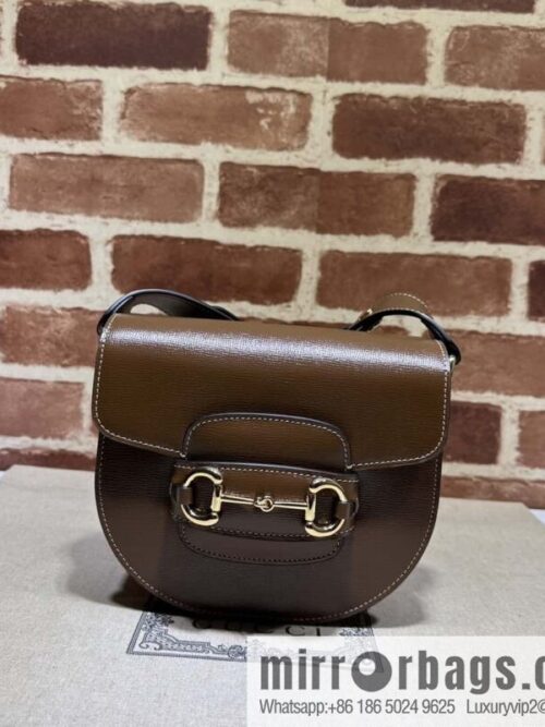 wsxc1696262559972_0-800x800mjh2xz4qai350303_20250718042740.jpg Gucci Horsebit 1955 series mini semi-circular handbag 760191 brown full leather