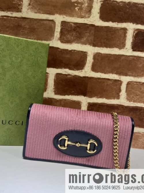 wsxc1696264404311_0-800x800k14spaeqjtx50270_20250718042718.jpg Gucci Horsebit 1955 chain bag 621892 pink corduroy