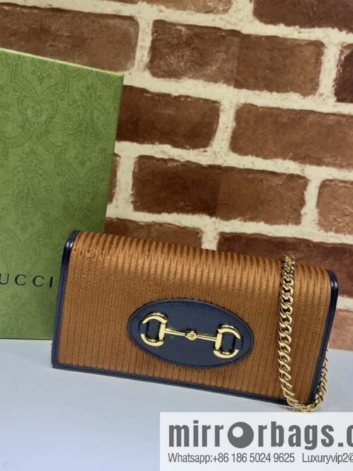 wsxc1696264407227_0-800x800w2einm3h4c150262_20250718042712.jpg Gucci Horsebit 1955 series chain bag 621892 brown corduroy