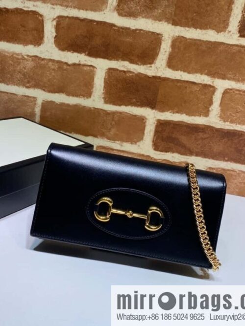 wsxc1696264776819_0-800x800olext15o3zr50255_20250718042705.jpg Gucci Horsebit 1955 series chain bag 621892 black leather