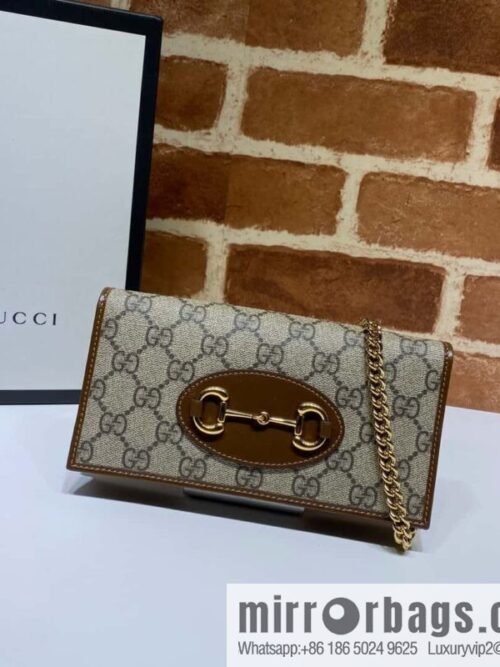 wsxc1696264782418_0-800x800d4j2wocj4tk50236_20250718042651.jpg Gucci Horsebit 1955 series chain bag 621892 brown PVC/brown
