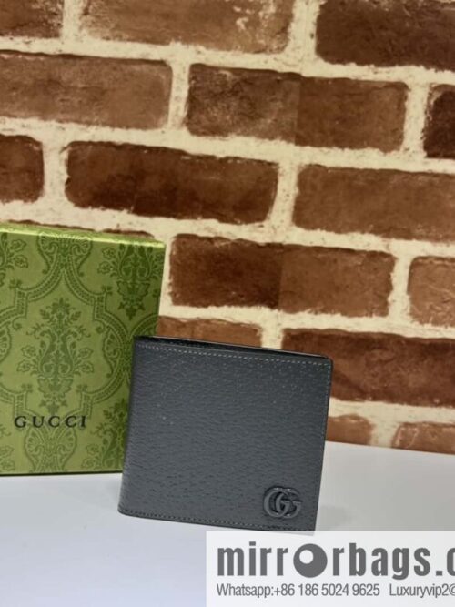 wsxc1696265686997_0-800x800mznnlkzsixw50214_20250718042630.jpg GUCCI GG Marmont series leather (fabric) double fold wallet 428726 gray pig pattern/gray G
