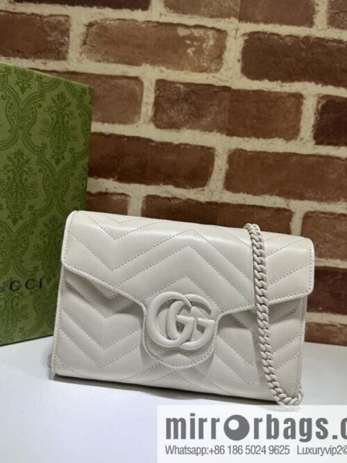 wsxc1696269224693_0-800x800k3d3plfmasp50063_20250718042304.jpg GUCCI GG Marmont series quilted mini handbag 474575 white leather/white G