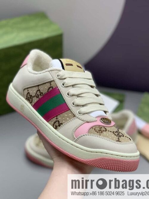 wsxc1696429855091_4-800x8001lbhqwjayma162931_20250705171253.jpg GUCCI pink and green webbing, women\'s dirty shoes