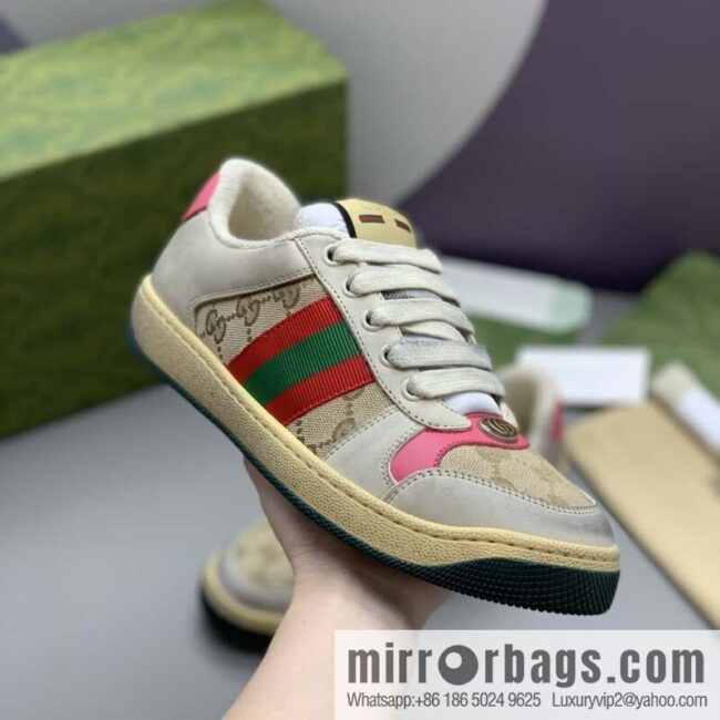 Gucci Gucci, side striped webbing, women\'s small dirty shoes.