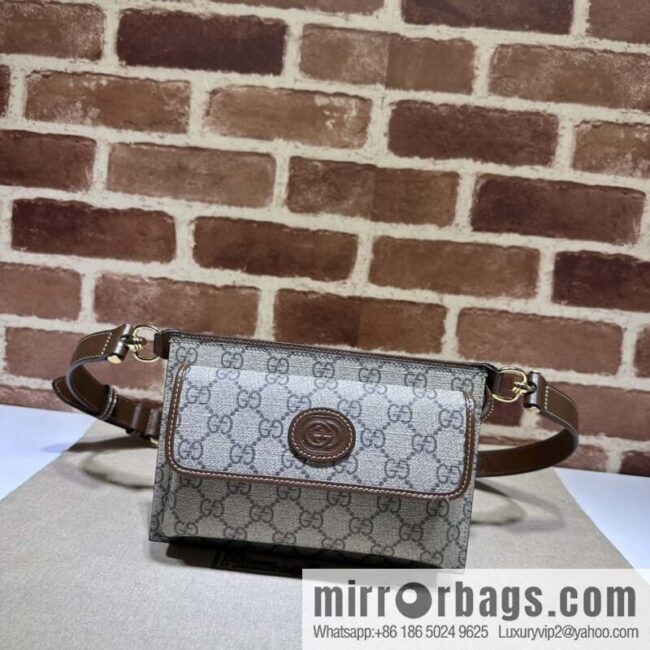 wsxc1696957838423_0-800x800n3wiqq1lgha46601_20250718034218.jpg GUCCI interlocking double G logo GG fanny pack 746300 brown