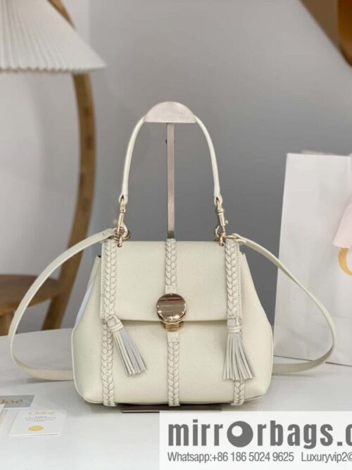 wsxc1697033441947_0-800x800zezj2pzh5y245221_20250718031944.jpg Chloe Penelope Gold Coin Bag, Medium Dropped Leather, White 25CM
