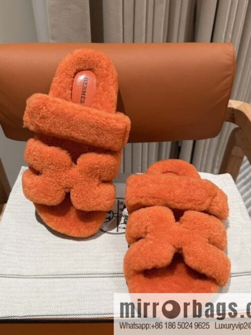 wsxc1697038682911_1-800x8000nwkqrzu0uj161474_20250705161411.jpg Hermès plush shoes Chypre sandals, orange