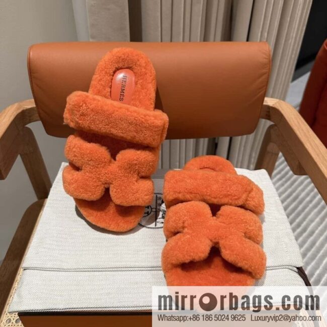 wsxc1697038682911_1-800x8000nwkqrzu0uj161474_20250705161411.jpg Hermès plush shoes Chypre sandals, orange