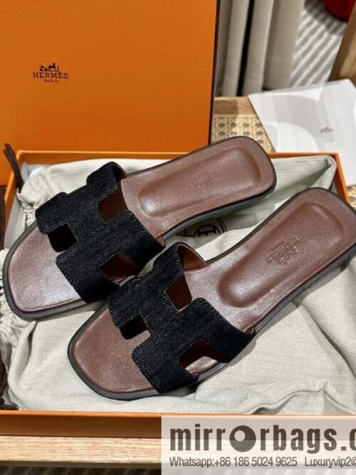 wsxc1697040092979_2-800x800n5quzijhbnv161335_20250705160948.jpg Hermès leather outsole H slippers, dark brown and black.