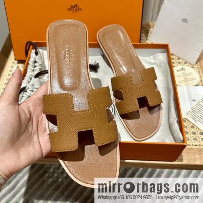 wsxc1697040216367_6-800x8000ardba5aghx161315_20250705160911.jpg Hermès leather outsole H slippers, brown