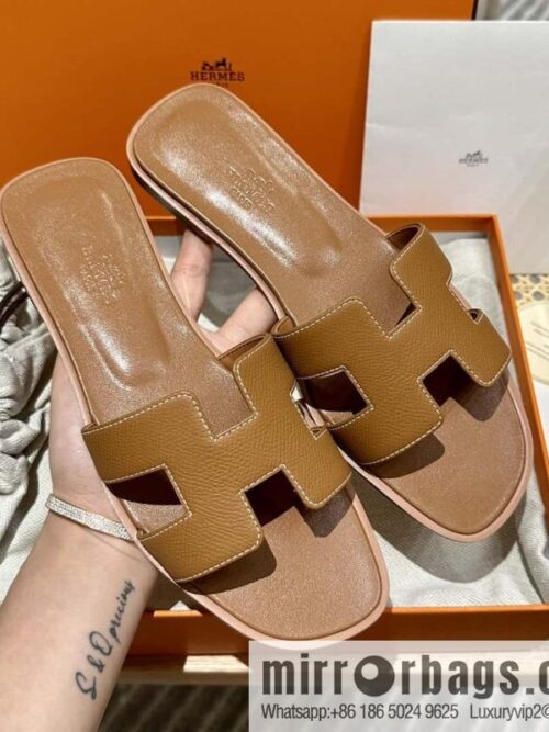 wsxc1697040595911_0-800x800futghkfjtlj161273_20250705160748.jpg Hermès leather outsole H slippers, brown