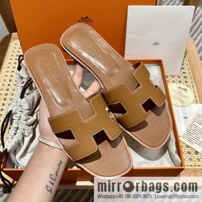 wsxc1697040595911_0-800x800futghkfjtlj161273_20250705160748.jpg Hermès leather outsole H slippers, brown