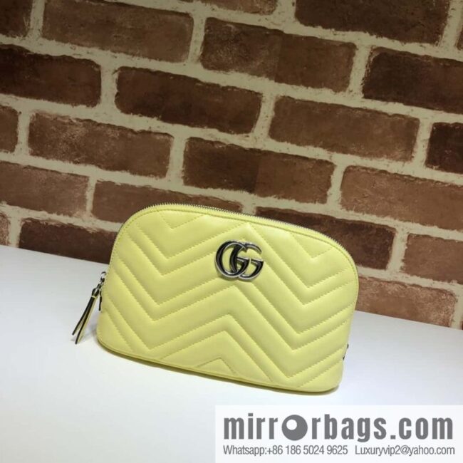 GUCCI GG MARMONT clutch bag 625690 banana yellow