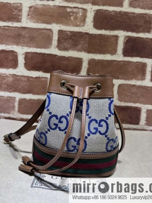 wsxc1697050837646_0-800x8004vog1ep35mq44955_20250718031647.jpg GUCCI Ophidia series GG mini bucket bag 550620 large G blue cloth