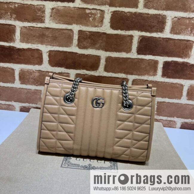 GUCCI GG Marmont small matlassétote bag 681483 rose beige