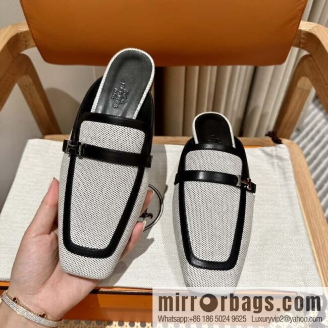 Hermes 2023 latest half-trailer muller shoes🐎🐎🐎