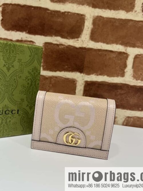 wsxc1697221224179_0-800x800rt4mmwhlm1z44565_20250718031138.jpg Gucci Ophidia series GG card holder 523155 large G pink cloth