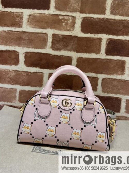 wsxc1697315723527_0-800x800pkqdhiuqixi42999_20250718024748.jpg GUCCI Ophidia series mini GG tote bag 724606 pink/animal printed