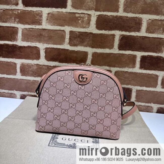 GUCCI Gucci Ophidia series small shoulder backpack 499621 pink cloth/pink pig pattern