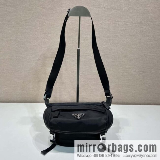 PRADA nylon and Saffiano leather (fabric) mini messenger bag 2VH171
