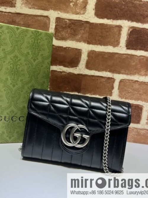wsxc1697478760567_0-800x800s3r0mze1bvq42201_20250718024045.jpg GG Marmont series quilted mini chain strap handbag 474575g leather square