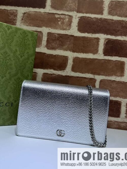 wsxc1697479142707_0-800x800b2bjomid1xk42185_20250718024032.jpg GUCCI GG Marmont series mini chain strap handbag 497985 silver