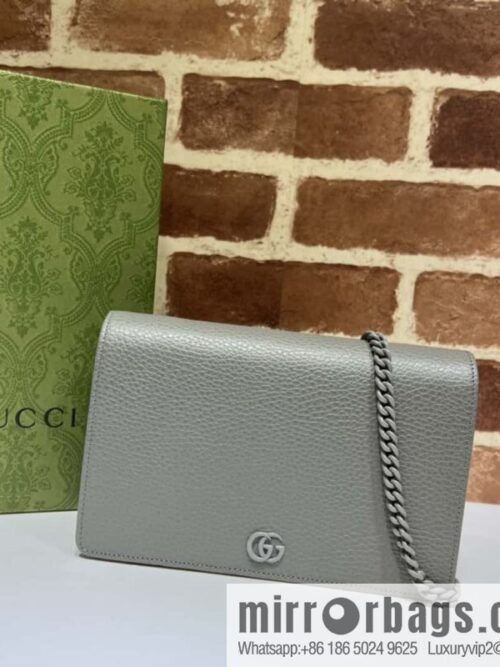wsxc1697479343878_0-800x800puxyht2m1gq42177_20250718024025.jpg GUCCI GG Marmont series mini chain strap handbag 497985 gray two-color