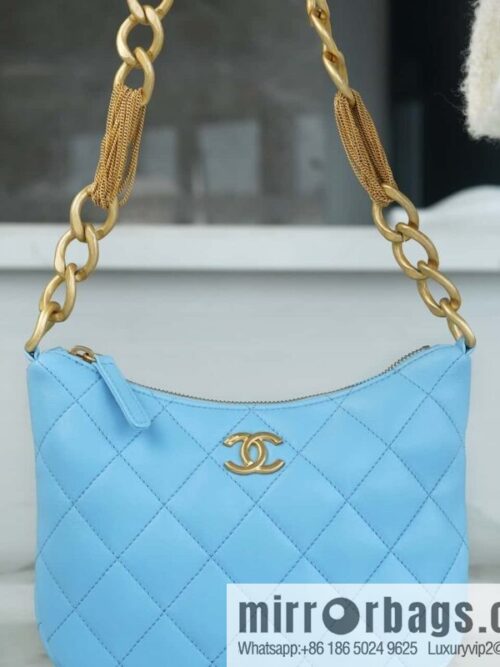 wsxc1697637831953_0-800x800yvl5tjljn1p40669_20250718021737.jpg CHANEL 23A Handicraft Workshop HOBO Underarm Bag AS4220 Light Blue