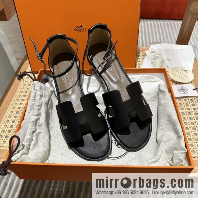 Hermès imported Italian cowhide, new small sandals