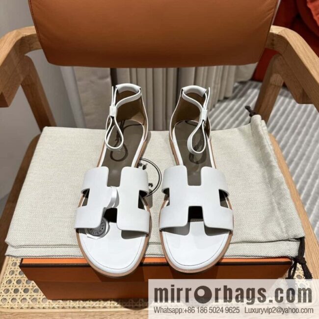Hermès imported Italian cowhide, new small sandals