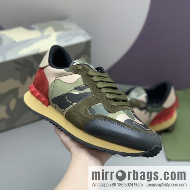 VALENTINO Valentino, men\'s camouflage fabric sneakers