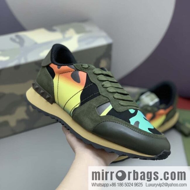 VALENTINO Valentino, men\'s camouflage fabric sneakers