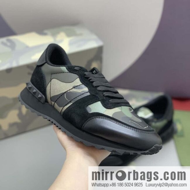 VALENTINO Valentino, men\'s camouflage fabric sneakers