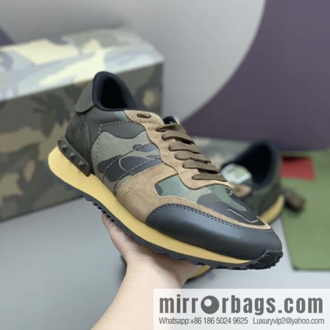 VALENTINO Valentino, men\'s camouflage fabric sneakers