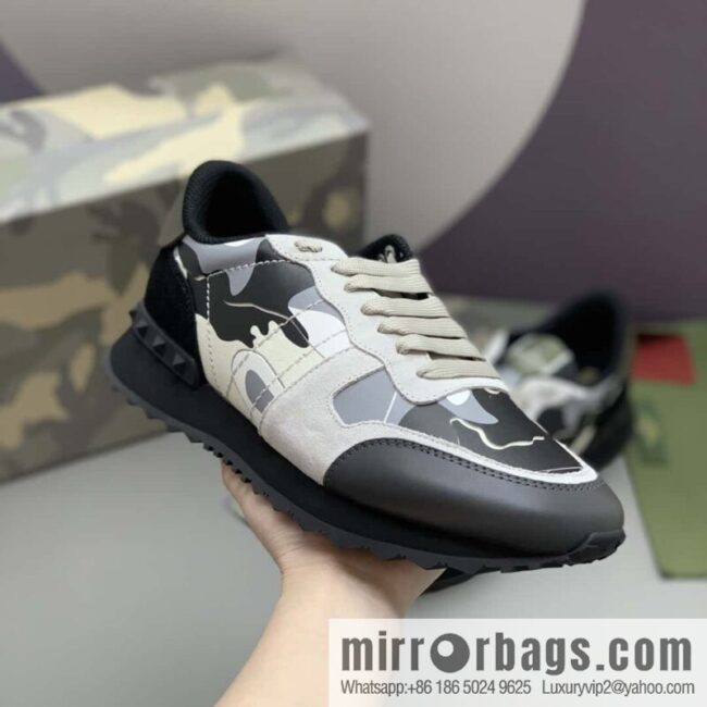 VALENTINO Valentino, men\'s camouflage fabric sneakers