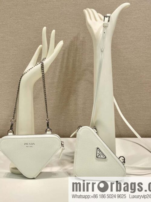 wsxc1699119897922_0-800x8005edh13z1d2233912_20250716035617.jpg PRADA Prada Gemini Triangle Bag 🎉 1NR015 White