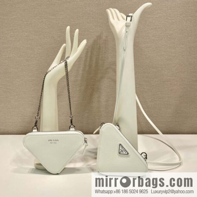 PRADA Prada Gemini Triangle Bag 🎉 1NR015 White