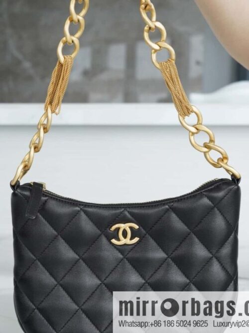 wsxc1699281777303_0-800x8005ibnhcbn1bi33833_20250716035542.jpg CHANEL 23A Handmade workshop HOBO armpit bag AS4220 black