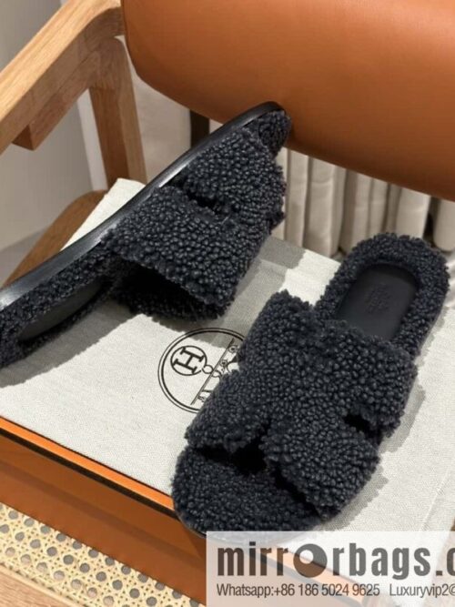 wsxc1699286183548_1-800x800iket10dvajd138503_20250705003845.jpg Hermès imported lamb wool lzmir series men\'s sandals