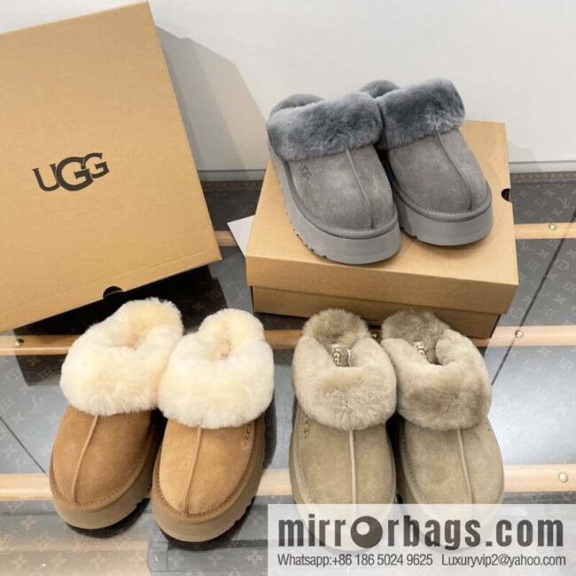 UGG autumn and winter thick bottom one pedal fluffy star half drag