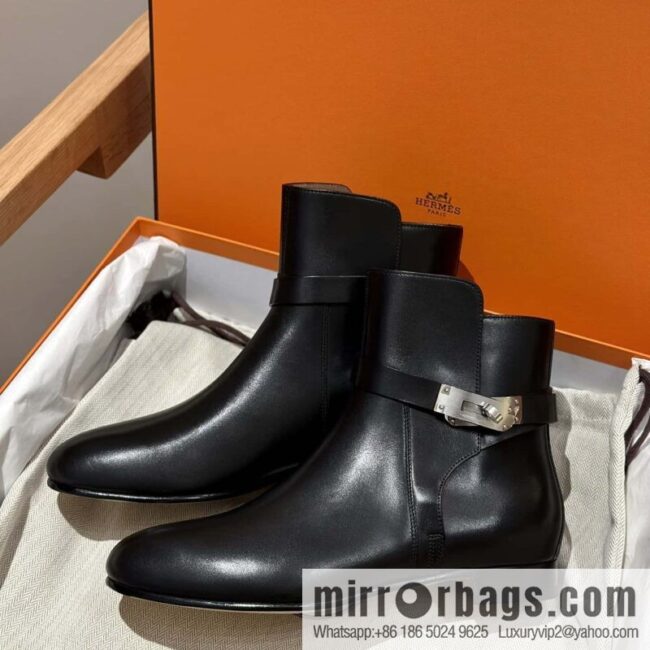 Hermès Kelly Buckle Boots, Black