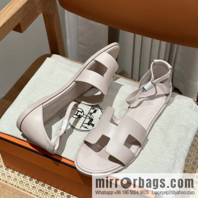 Hermès imported Italian cowhide, new small sandals